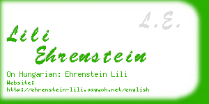 lili ehrenstein business card